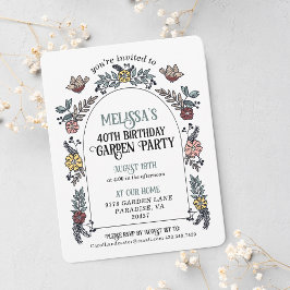 Invitación Fiesta del Jardín 40 cumpleaños