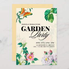Invitación Fiesta del jardín antiguo