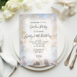 Invitación Fiesta del Jardín de Aniversario Floral de la Carn