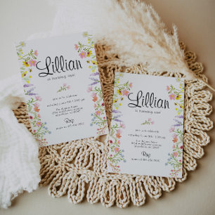 Invitación Fiesta del Jardín de Flores Silvestres
