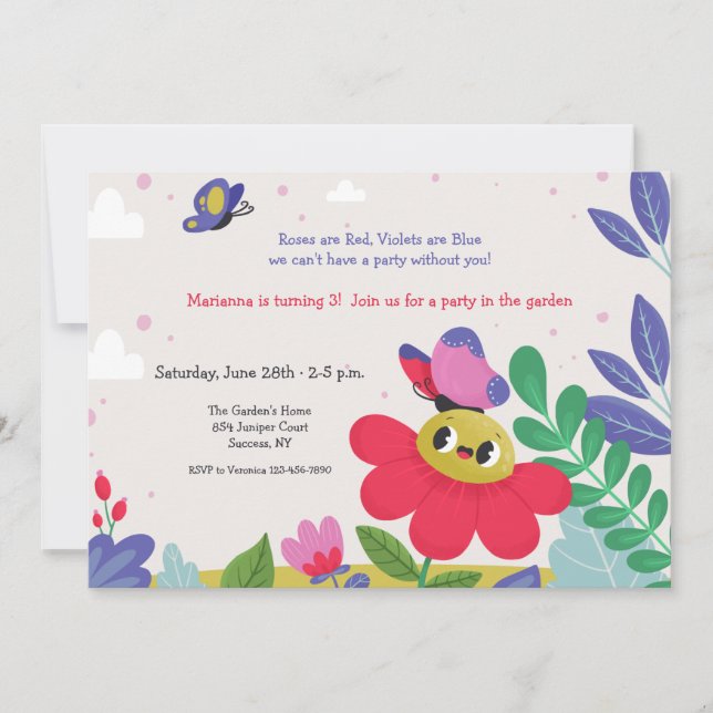 Invitación Fiesta del Jardín del Niño (Anverso)