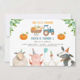 Invitación Fiesta del niño de la caída de la granja de calaba