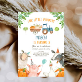 Invitación Fiesta del niño de la explosión de la calabaza Bar