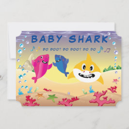Invitación Fiesta del océano de tiburón 🦈 bebé