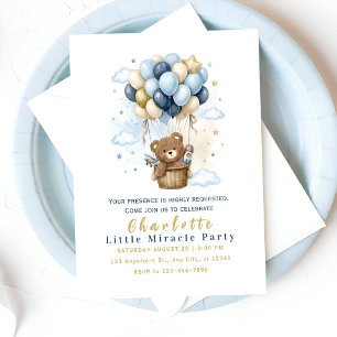 Invitación Fiesta del Osito de Peluche Adorable