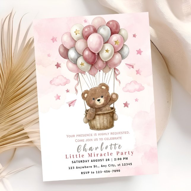Invitación Fiesta del Osito Teddy Adorable (Subido por el creador)