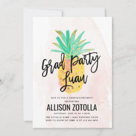 Invitación Fiesta del Partido de Graduación Luau Tropical Pin