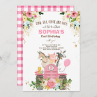 Fiesta del patio de la granja Pink Old MacDonald B