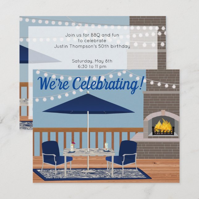 Invitación Fiesta del patio exterior (Anverso / Reverso)