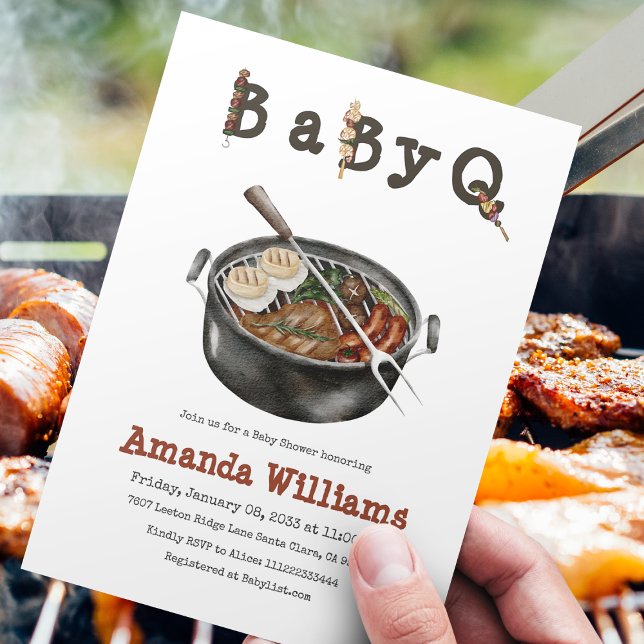 Invitación Fiesta del patio trasero de barbacoa Baby Shower B (Subido por el creador)
