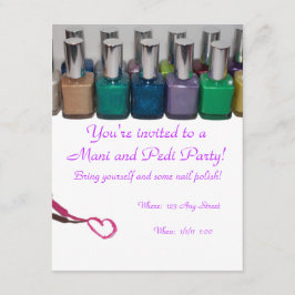 Invitación Fiesta del Pedicure de la manicura