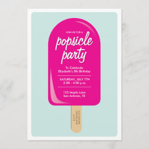 Invitación Fiesta del Popsicle