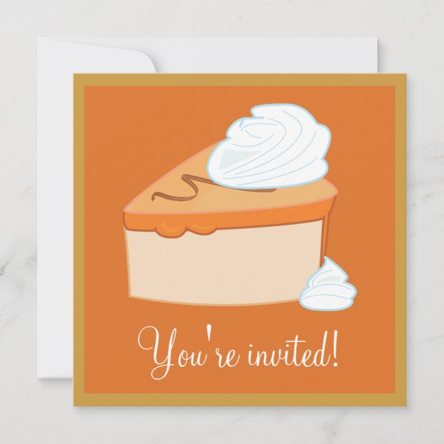 Invitación Fiesta del postre del Día de Acción de Gracias (Anverso)