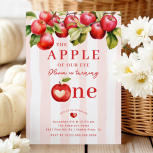 Invitación Fiesta del primer cumpleaños de Apple