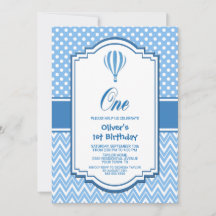 Fiesta del primer cumpleaños de Blue Polka Dot