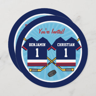 Invitación Fiesta del primer cumpleaños de Jersey de los geme