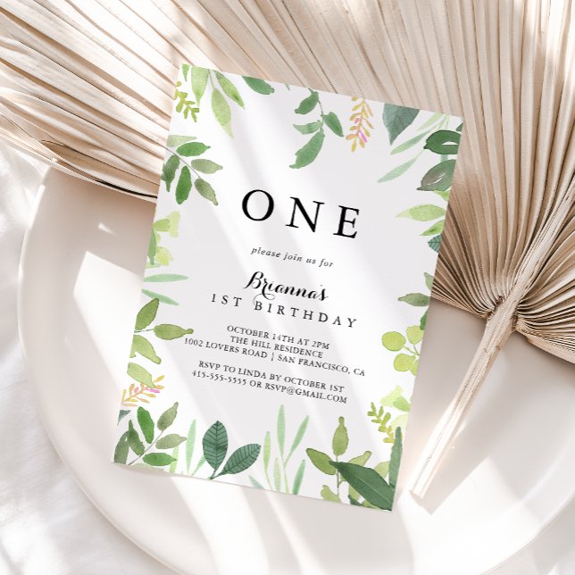 Invitación Fiesta del primer cumpleaños de la familia botánic (Subido por el creador)