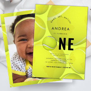 Invitación Fiesta del primer cumpleaños de la foto de un chic