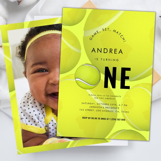 Invitación Fiesta del primer cumpleaños de la foto de un chic (Subido por el creador)