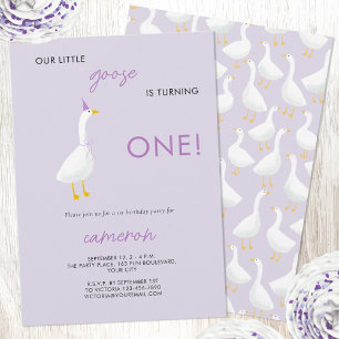 Invitación Fiesta del primer cumpleaños de Little Goose