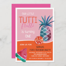 Fiesta del primer cumpleaños de Tutti Frutti
