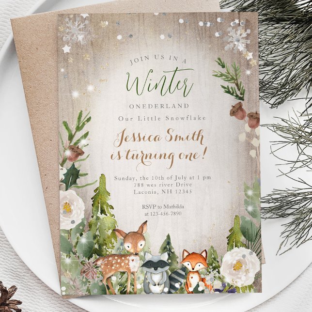 Invitación Fiesta del primer cumpleaños del Bosque Místico Rú (Subido por el creador)