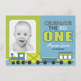 Invitación Fiesta del primer cumpleaños del tren