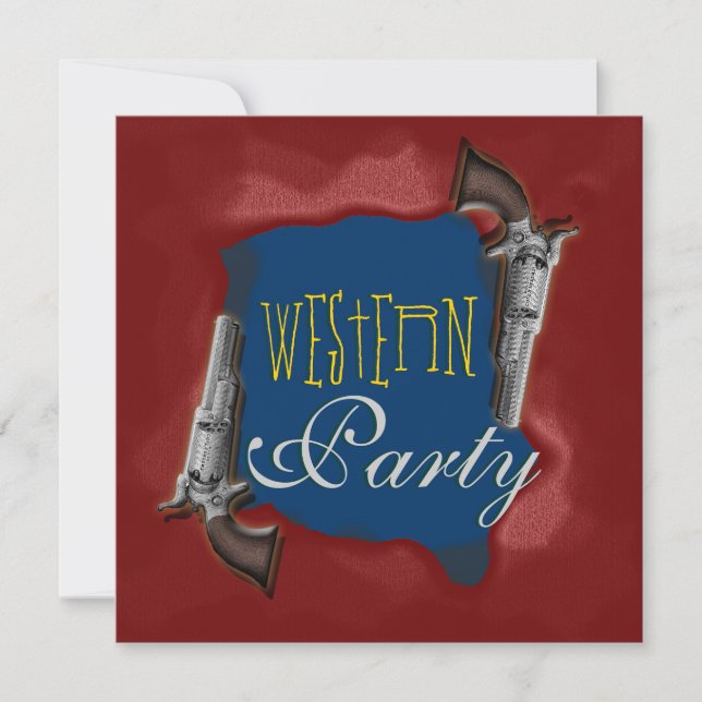 Invitación Fiesta del rancho de rodeo occidental (Anverso)