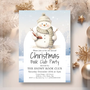 Invitación Fiesta del Snowman Book Club Navidades