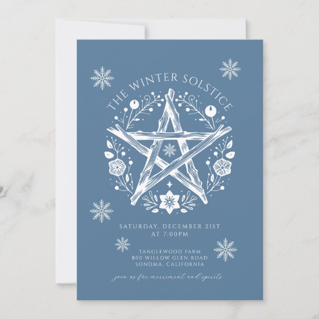 Invitación Fiesta del solsticio de invierno (Anverso)