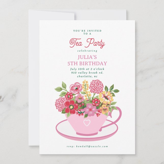 Invitación Fiesta del Té (Anverso)