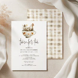 Invitación Fiesta del té de granja campestre para desposada