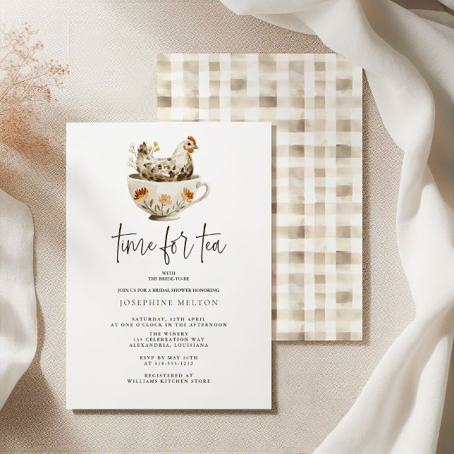 Invitación Fiesta del té de granja campestre para desposada (Subido por el creador)