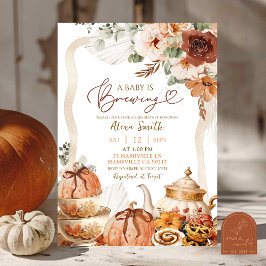 Invitación Fiesta del té de la calabaza del Boho de la Coquet