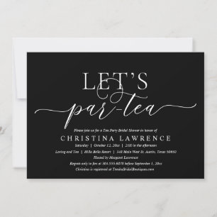 Invitación Fiesta del té de la tarde, futura novia, ducha de 
