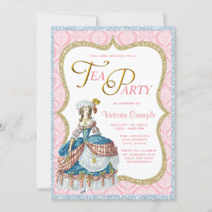 Invitación Fiesta del Té de María Antonieta