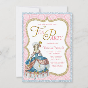 Invitación Fiesta del Té de María Antonieta