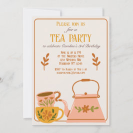 Invitación Fiesta del té de otoño
