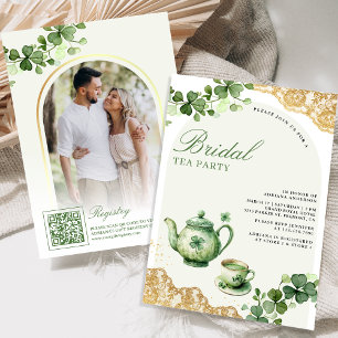 Invitación Fiesta del Té del Trebol del Día de San Patricio D