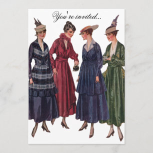 Invitación Fiesta del té del vintage