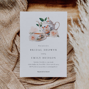Invitación Fiesta del Té Elegante Despedida de Soltera