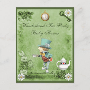 Invitación Fiesta del té enojada verde Baby Shower del país