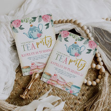 Fiesta del té floral Cumpleaños