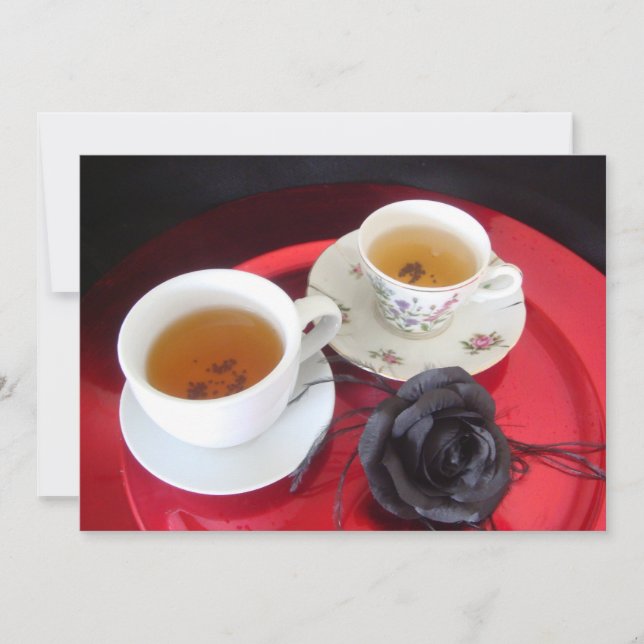 Invitación Fiesta del té gótico (Anverso)