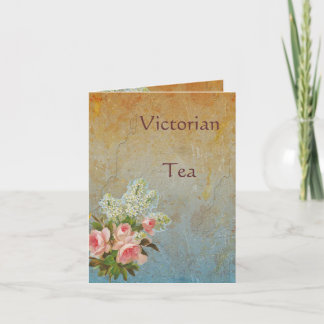 Invitación Fiesta del té rosa rosa de Victoria