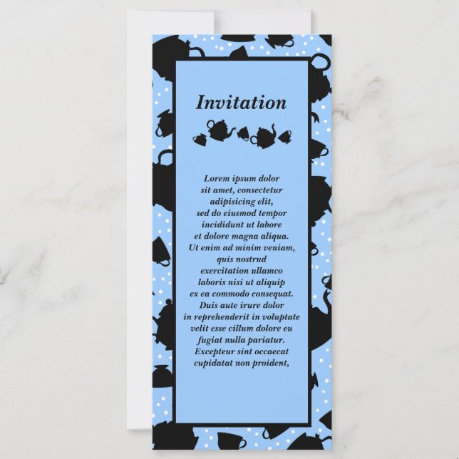 Invitación Fiesta del té tambaleante (Anverso)