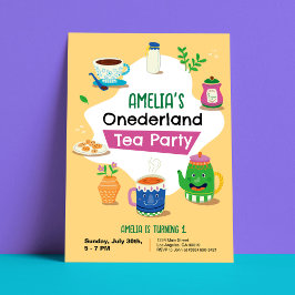 Invitación Fiesta del Tea de Onederland - Primer Invita de la