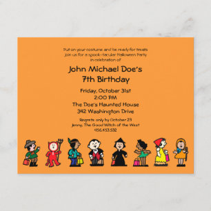 Invitación Fiesta del traje del cumpleaños de Spooktacular