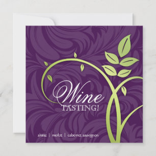 Invitación Fiesta del vino Dando una Prueba de la Mercadotecn