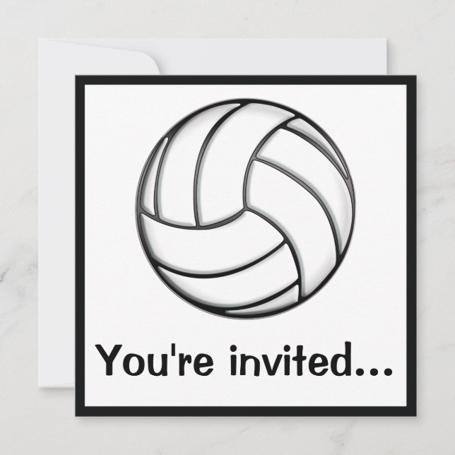Invitación Fiesta del voleibol después del juego (Anverso)